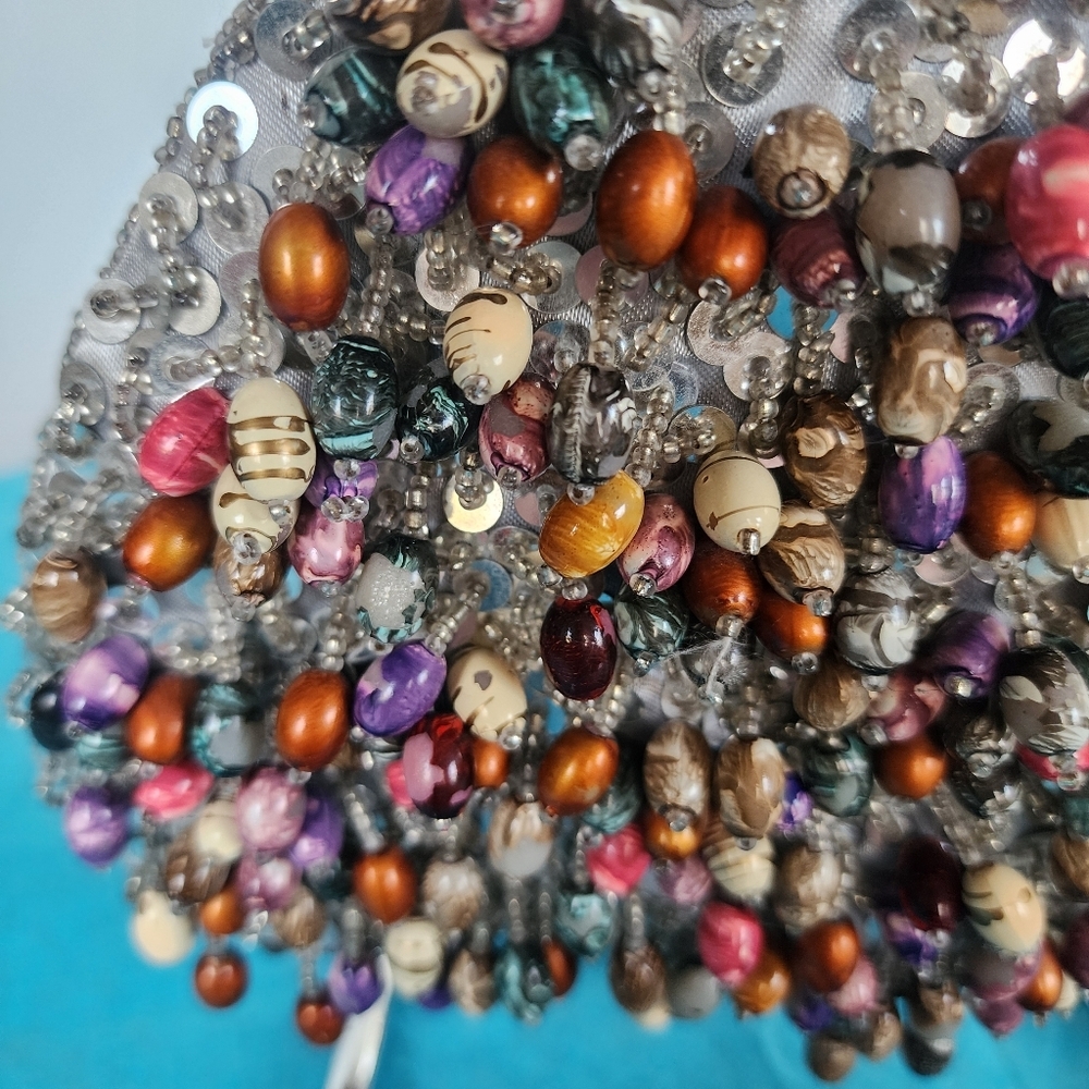 Beaded Multicolor Handbag - Picture 3 of 10